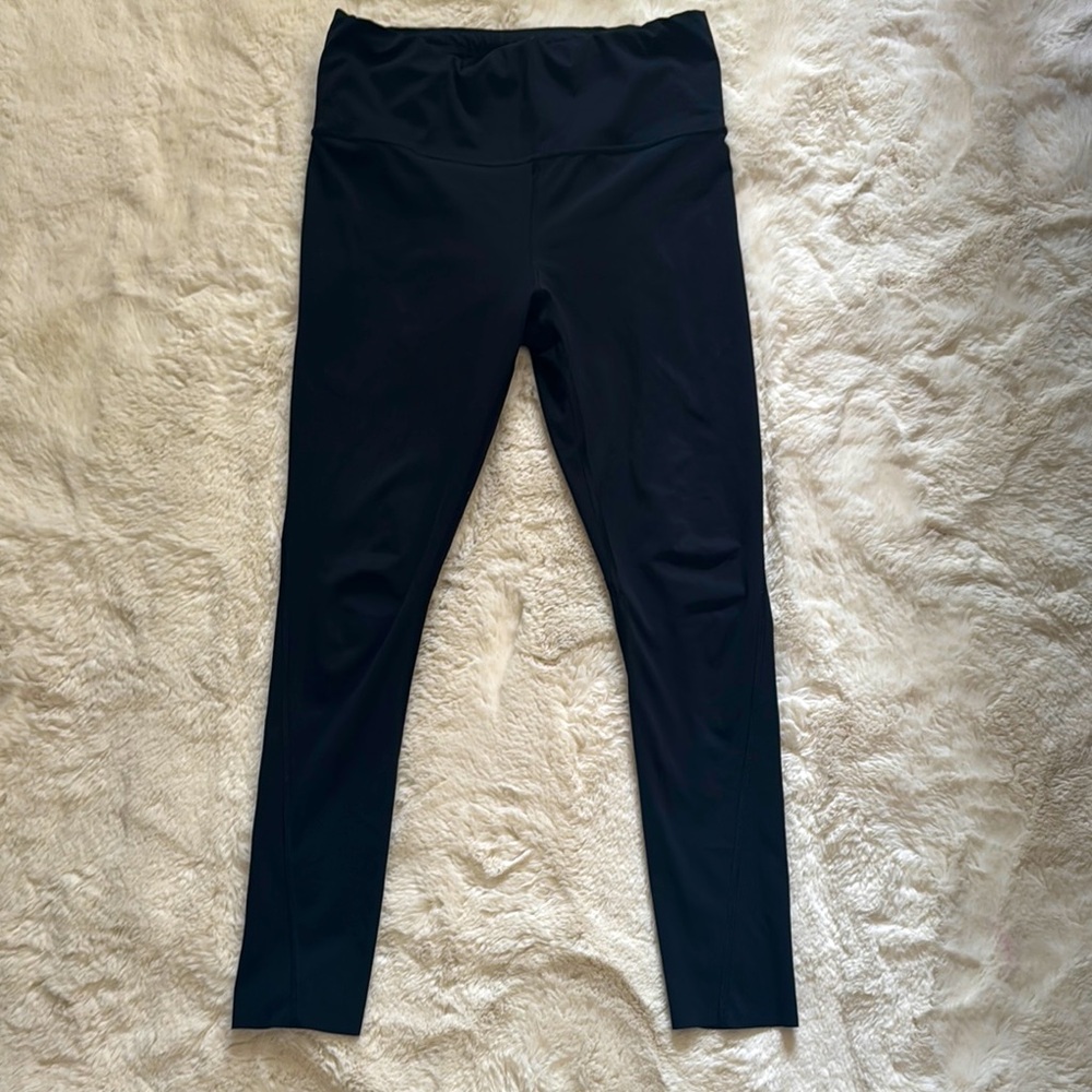 Athleta Elation Raw Hem Black Leggings - Small